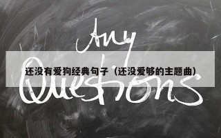 还没有爱狗经典句子（还没爱够的主题曲）