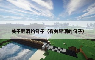 关于醉酒的句子（有关醉酒的句子）