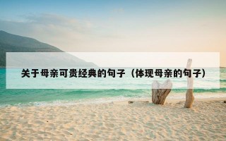 关于母亲可贵经典的句子（体现母亲的句子）