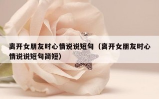 离开女朋友时心情说说短句（离开女朋友时心情说说短句简短）